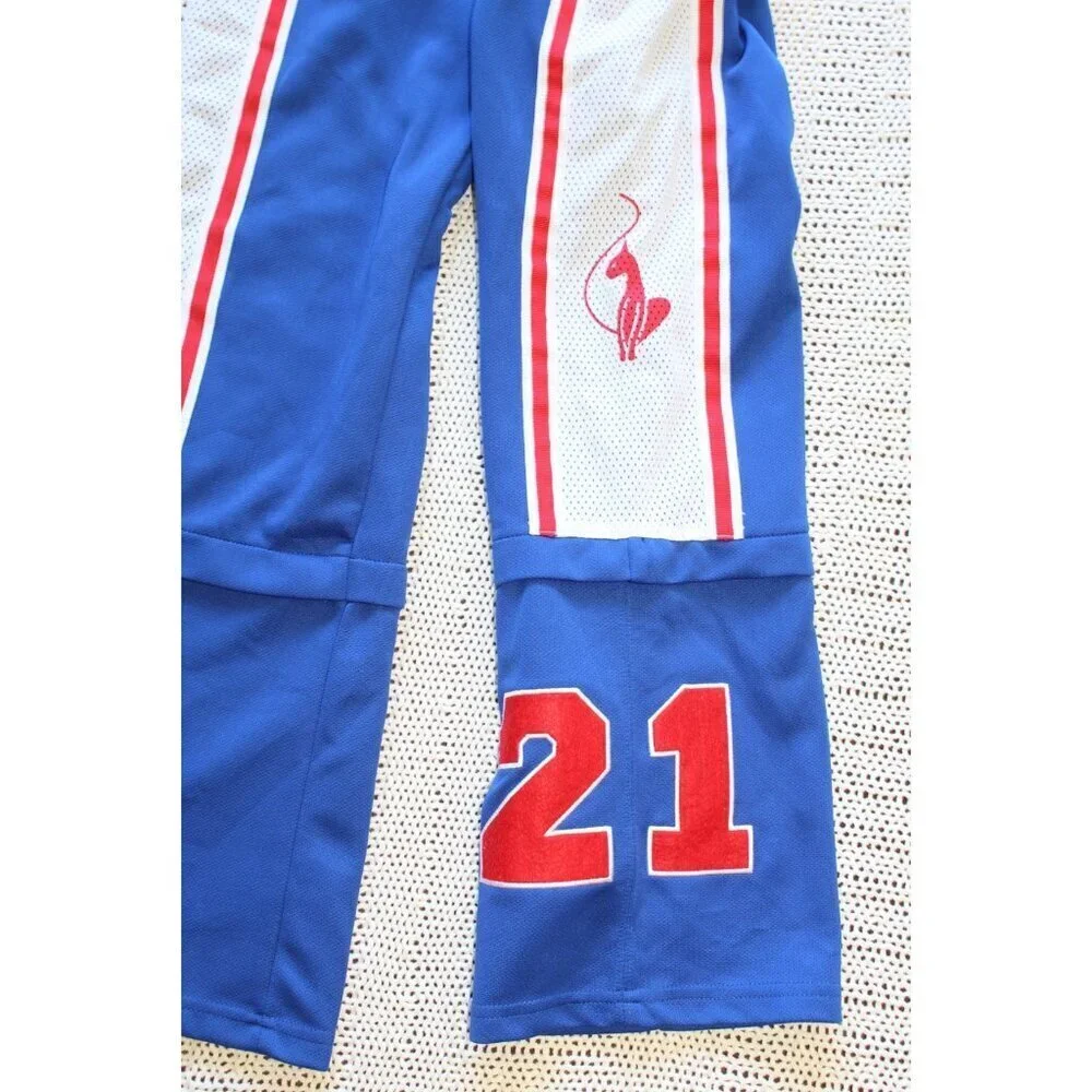 Baby Phat Girls Sweat Pants Size Large/12-14 Pull on Red Blue & white